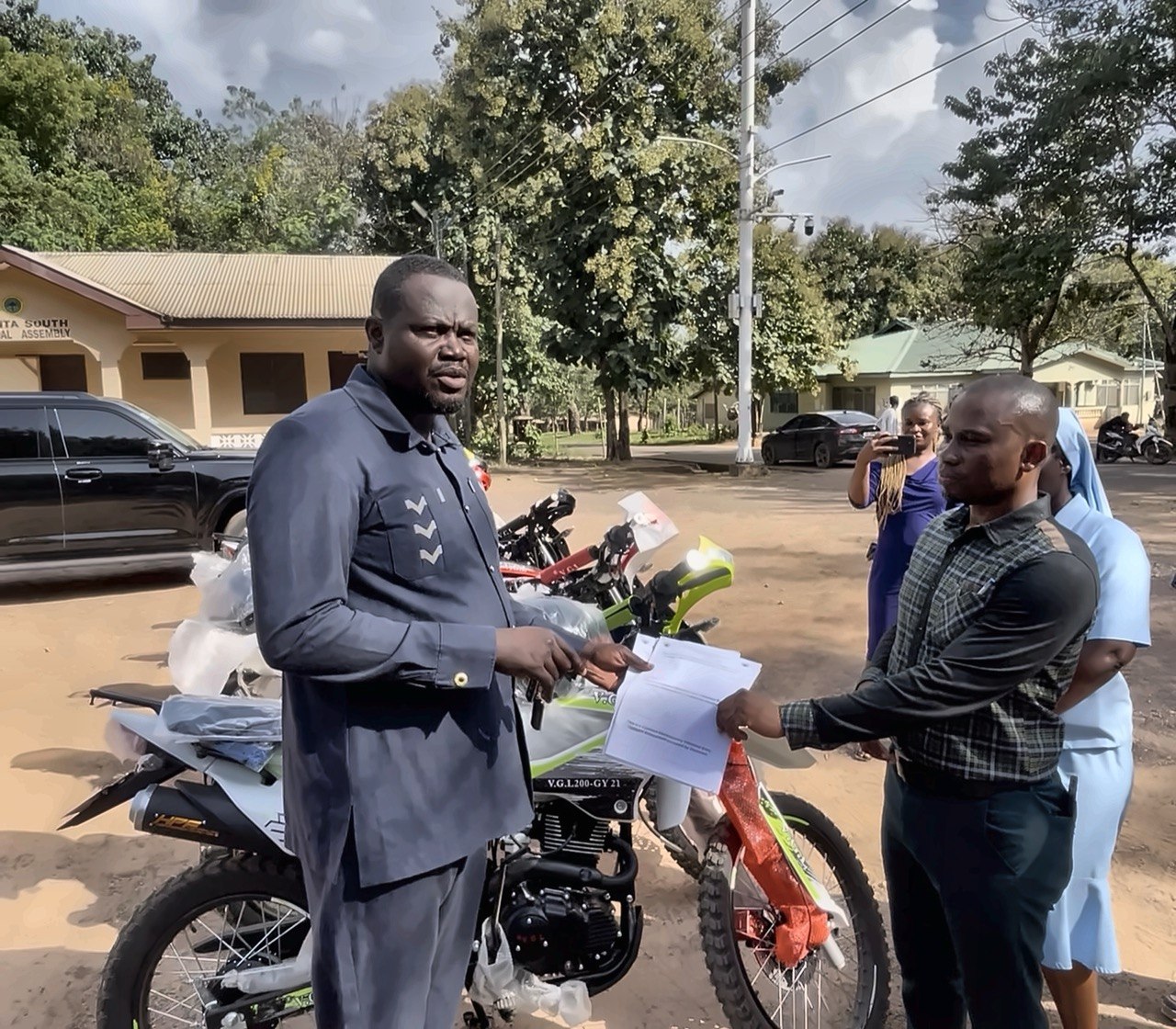 Nkwanta South MCE Presents Six Motorbikes to Boost Healthcare Delivery